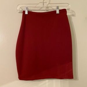 Dark red/pink colored skirt